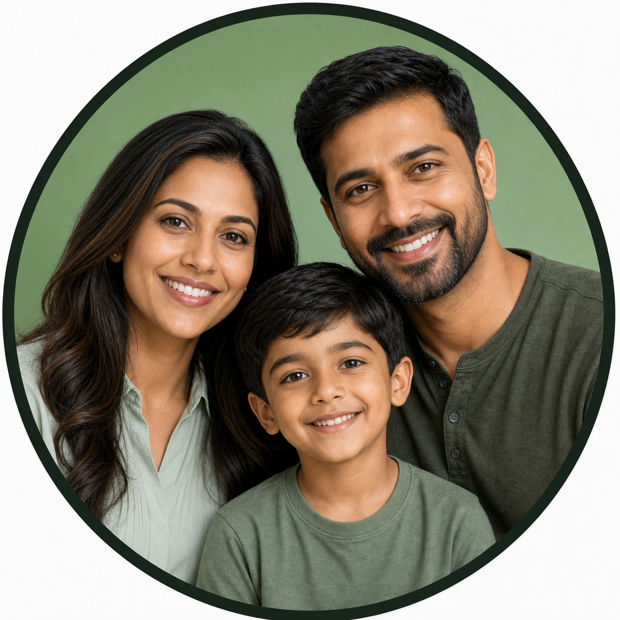 Portrait of Patel family